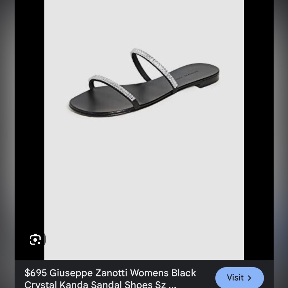 Giuseppe Zanotti Womens Black Crystal Kanda Sandal
